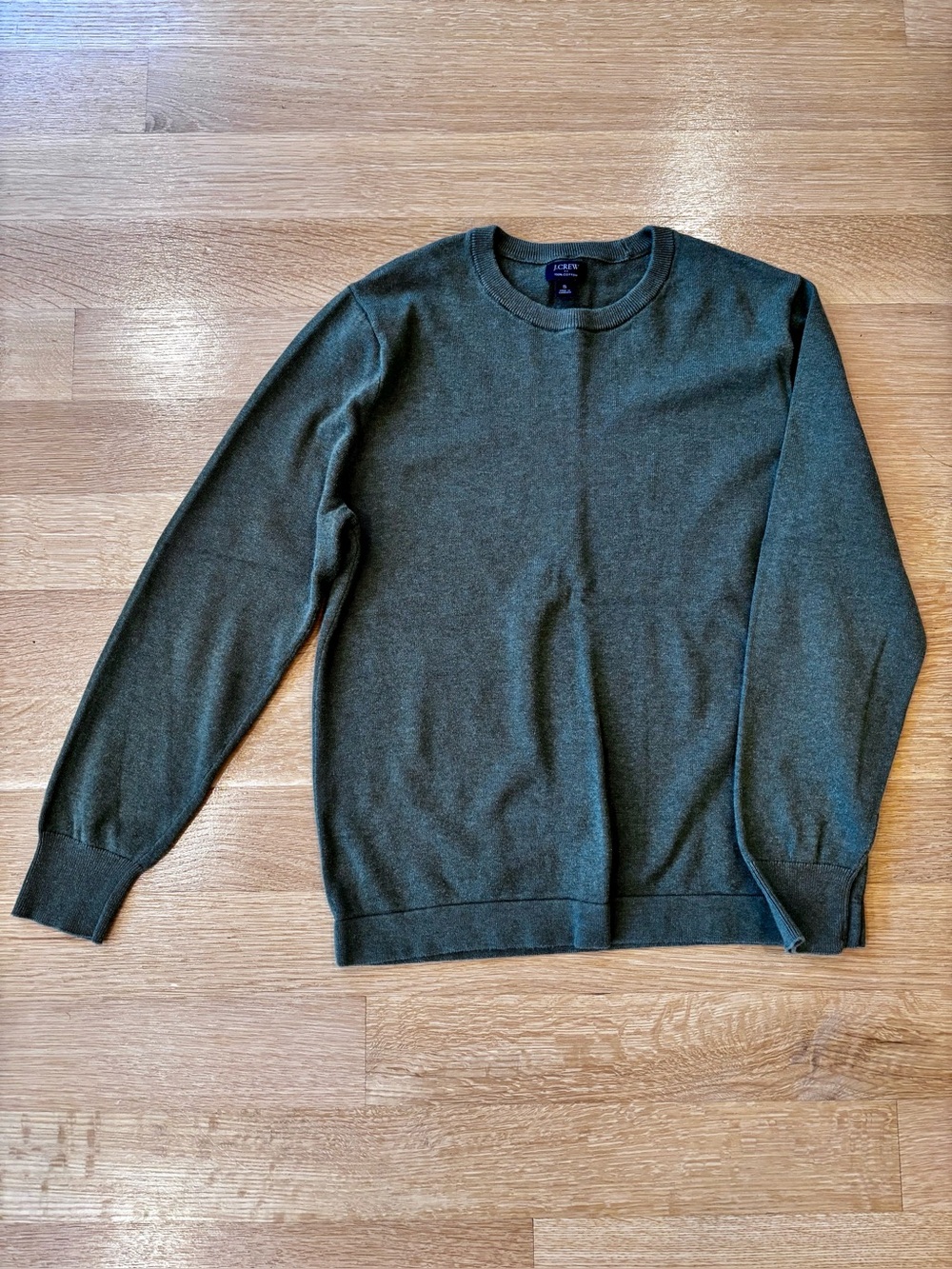 J. Crew Men's Forest Green Crewneck Sweater